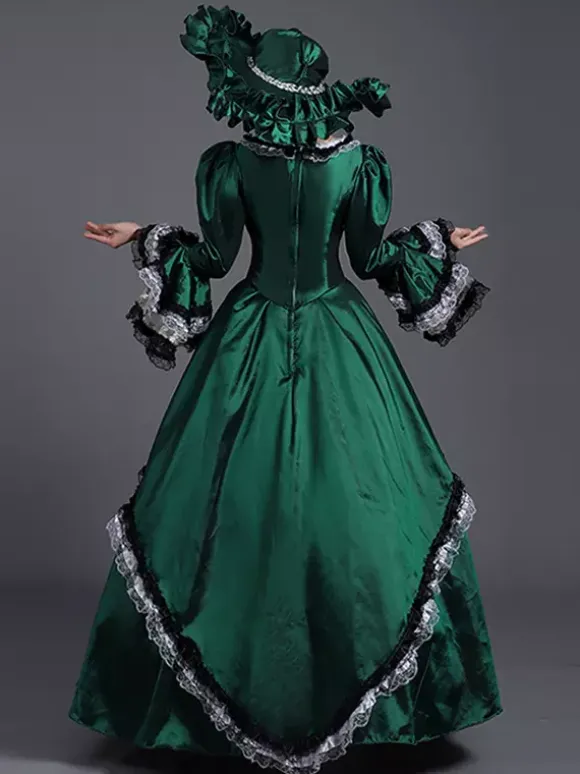 Women's 1800s Retro Rococo Dress Masked Party Ball Gown Victorian Costume Dress