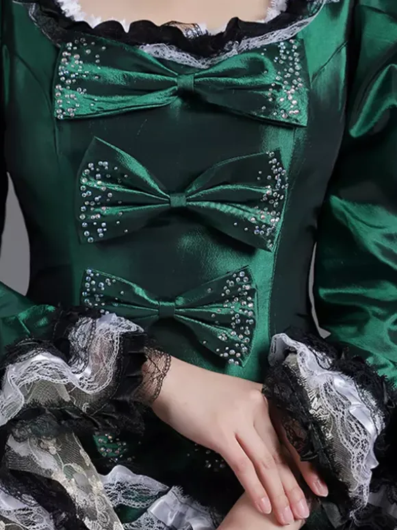 Women's 1800s Retro Rococo Dress Masked Party Ball Gown Victorian Costume Dress