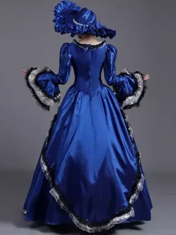 Women's 1800s Retro Rococo Dress Masked Party Ball Gown Victorian Costume Dress