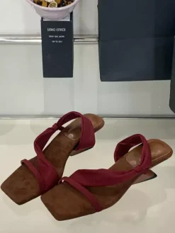 Women's Sandal Mules Open Toe Strappy Desinged Heel Sandal Slides
