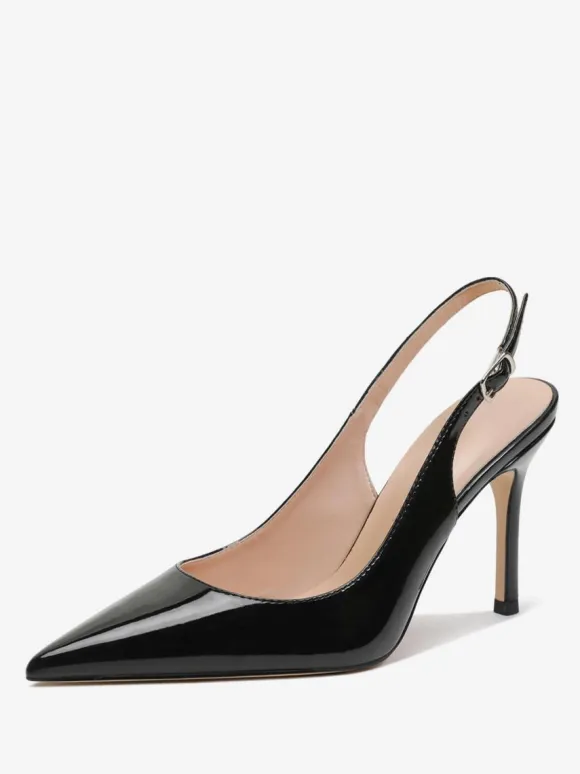 Women's Slingback Heels Buttons Stiletto Heel Pumps