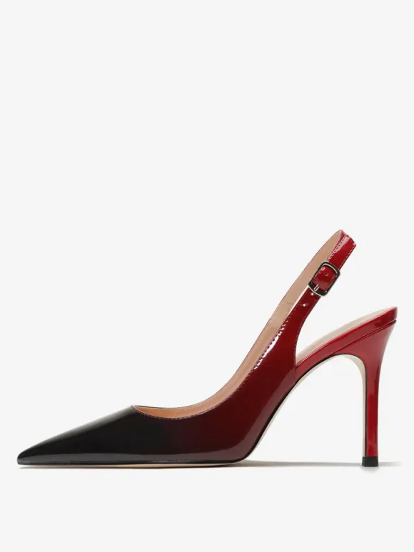Women's Slingback Heels Buttons Stiletto Heel Pumps