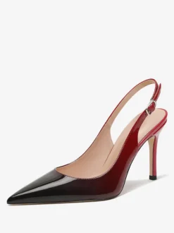 Women's Slingback Heels Buttons Stiletto Heel Pumps