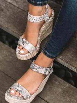 Women's Terry Wedge Sandals Espadrille Sandals