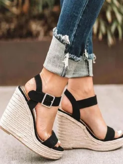 Women's Terry Wedge Sandals Espadrille Sandals
