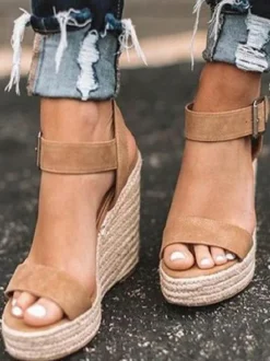 Women's Terry Wedge Sandals Espadrille Sandals
