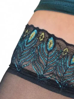 Women's Tights Black Peacock Animal Print Sexy Nylon Stocking