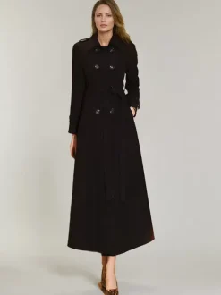 Women's Trench Coat Practical Turndown Collar Buttons Full Length Coat