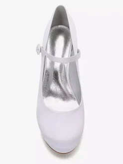 Women's Wedding Shoes Mary Jane Low Heel Pumps