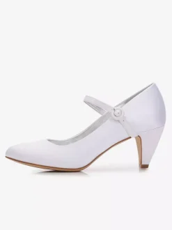 Women's Wedding Shoes Mary Jane Low Heel Pumps
