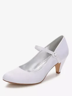 Women's Wedding Shoes Mary Jane Low Heel Pumps