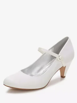 Women's Wedding Shoes Mary Jane Low Heel Pumps