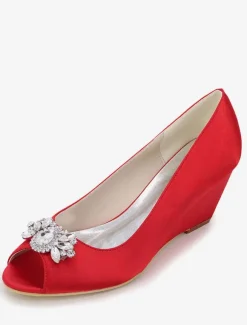 Women's Wedding Shoes Rhinestone Wedges
