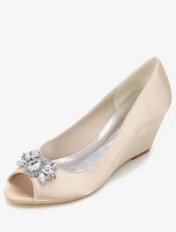 Women's Wedding Shoes Rhinestone Wedges