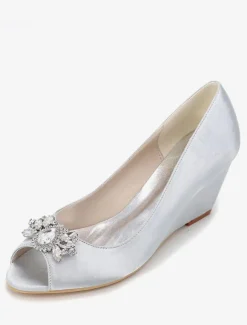 Women's Wedding Shoes Rhinestone Wedges