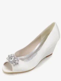 Women's Wedding Shoes Rhinestone Wedges