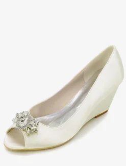 Women's Wedding Shoes Rhinestone Wedges