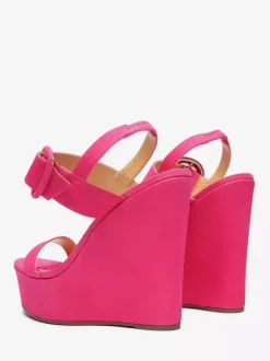 Women's Wedge Sandals Platform Open Toe Buckle Detail Sandal Shoes