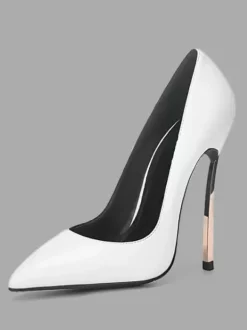 Women's White Basic High Heels Pointed Toe Stiletto heel Pumps