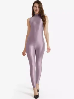 Women's Zentai Jumpsuit Cameo Pink Stretchy Sexy Lycra Spandex Catsuit