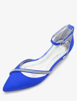 Women's Ankle Strap Flat Wedding Shoes