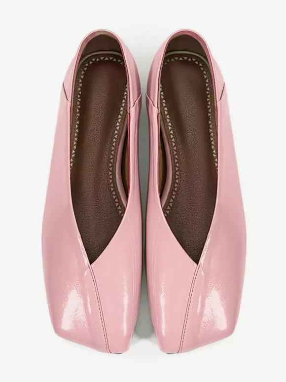 Women's Ballet Flats Square Toe Slip On Flat Shoes