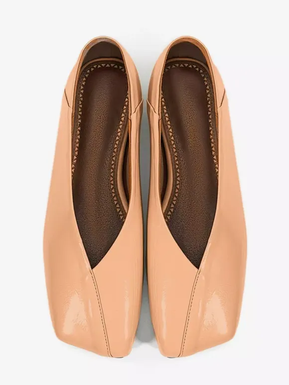 Women's Ballet Flats Square Toe Slip On Flat Shoes