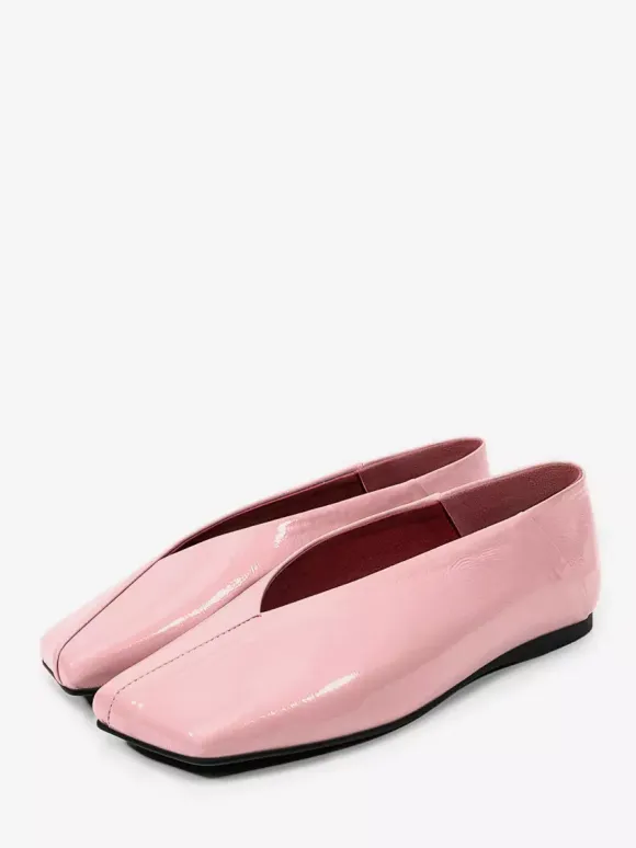 Women's Ballet Flats Square Toe Slip On Flat Shoes