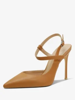 Women's Black Heels Pointed Toe Slingback High Heel Pumps