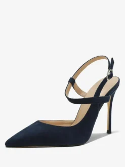 Women's Black Heels Pointed Toe Slingback High Heel Pumps