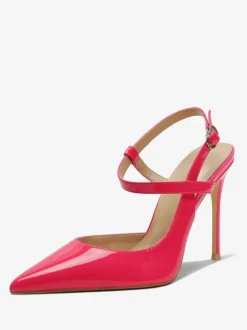 Women's Black Heels Pointed Toe Slingback High Heel Pumps