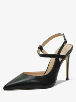 Women's Black Heels Pointed Toe Slingback High Heel Pumps