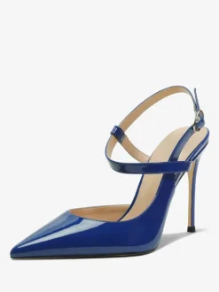 Women's Black Heels Pointed Toe Slingback High Heel Pumps