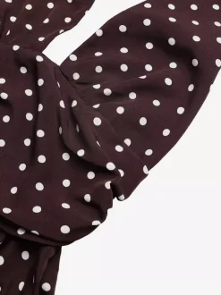 Women's Black White Polka Dot Halter Maxi Dress Deep V Neck Sleeveless Flowy Summer Dress