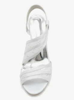 Women's Bridal Shoes Embroidered Lace Peep Toe Chunky Heel Bridal Shoes