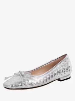 Women's Buckle Square Toe PU Leather Ballet Flats