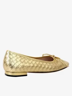 Women's Buckle Square Toe PU Leather Ballet Flats