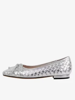 Women's Buckle Square Toe PU Leather Ballet Flats