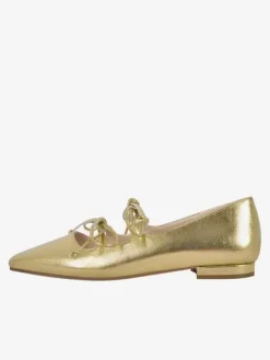 Women's Buckle Square Toe PU Leather Ballet Flats In
