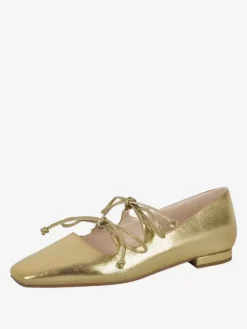 Women's Buckle Square Toe PU Leather Ballet Flats In