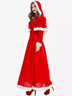 Women's Christmas Green Dress Cloak Polyester Christmas Holidays Costumes