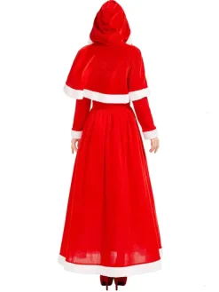 Women's Christmas Green Dress Cloak Polyester Christmas Holidays Costumes