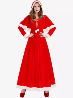 Women's Christmas Green Dress Cloak Polyester Christmas Holidays Costumes