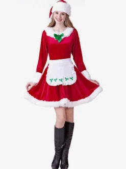 Women's Christmas Red Dress Christmas Holidays Costumes