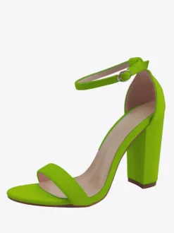 Women's Chunky Heel Ankle Strap Sandals Prom Shoes Suede Homecoming Shoes