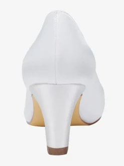Women's Chunky Heel Bridal Shoes Round Toe Pumps