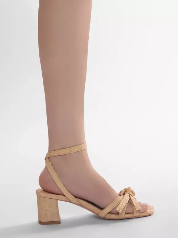 Women's Chunky Heel Sandals Bow Open Toe Ankle Strap Sandal Shoes
