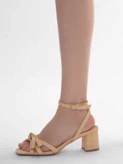 Women's Chunky Heel Sandals Bow Open Toe Ankle Strap Sandal Shoes