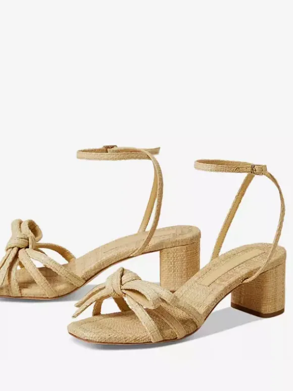 Women's Chunky Heel Sandals Bow Open Toe Ankle Strap Sandal Shoes