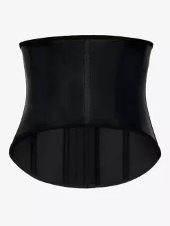 Womens Corset Black Strapless Front Button Shapewear
